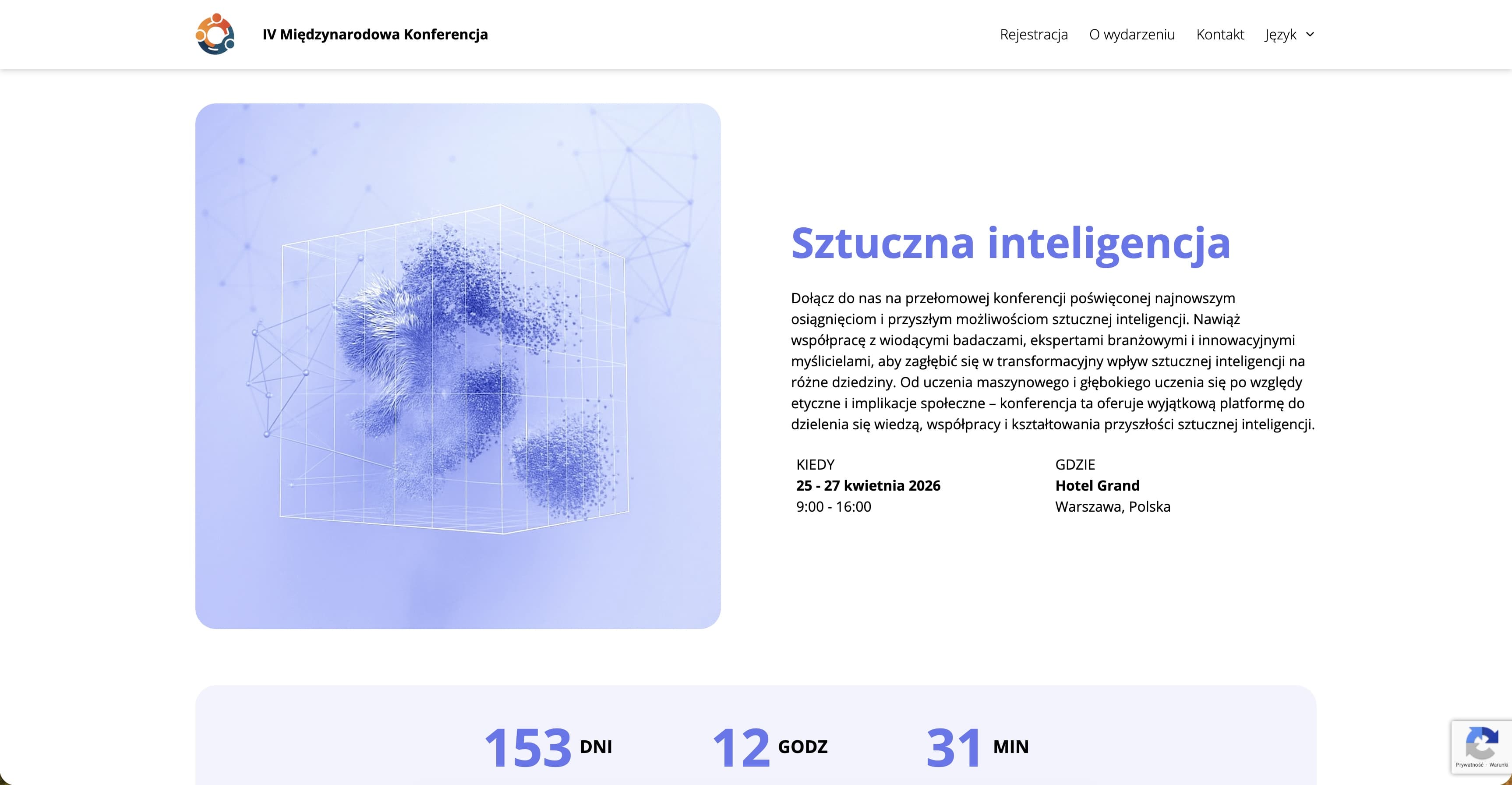 Przykładowa strona wydarzenia (dane fikcyjne)